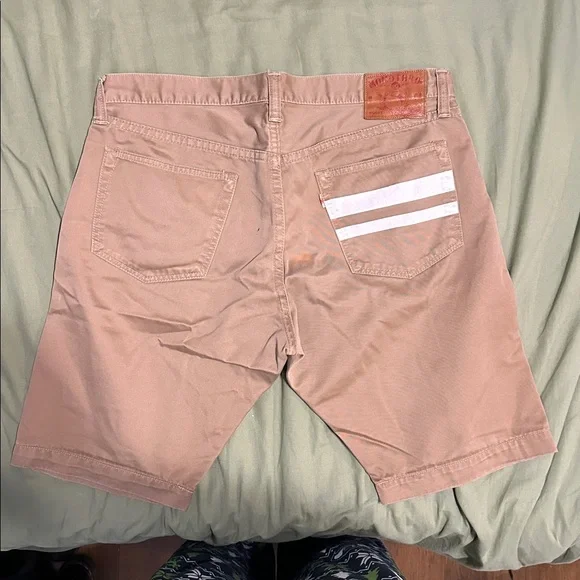 Momotaro Light Brown Flat Front Shorts - Picture 3 of 6